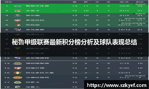 秘鲁甲级联赛最新积分榜分析及球队表现总结